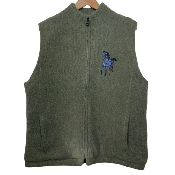 Colorado Clothing Jackets & Blazers - Olive Green Knit Vest